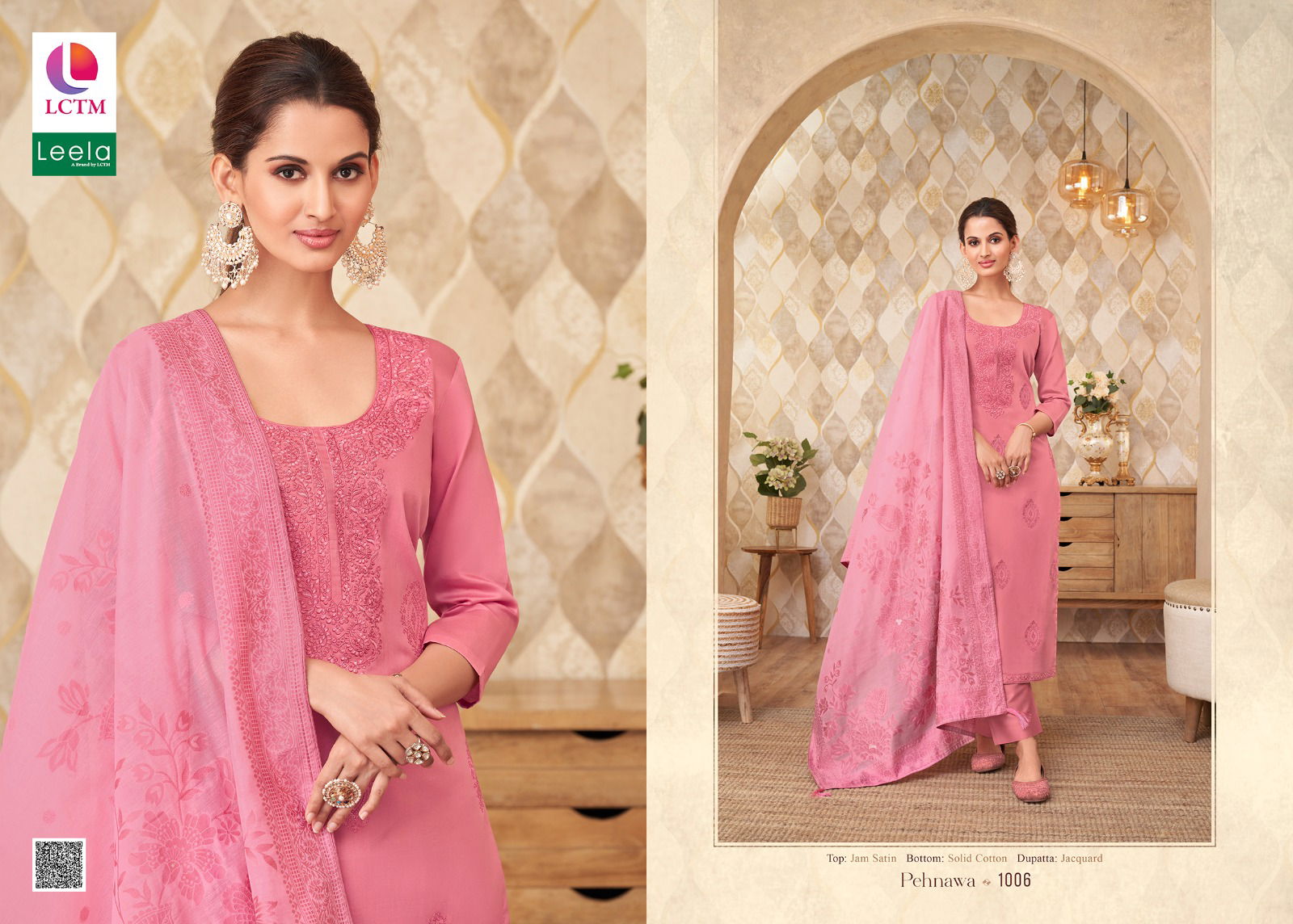 Pehnawa By Leela Designer Jam Satin Dress Material Wholesale Clothing Suppliers In India
